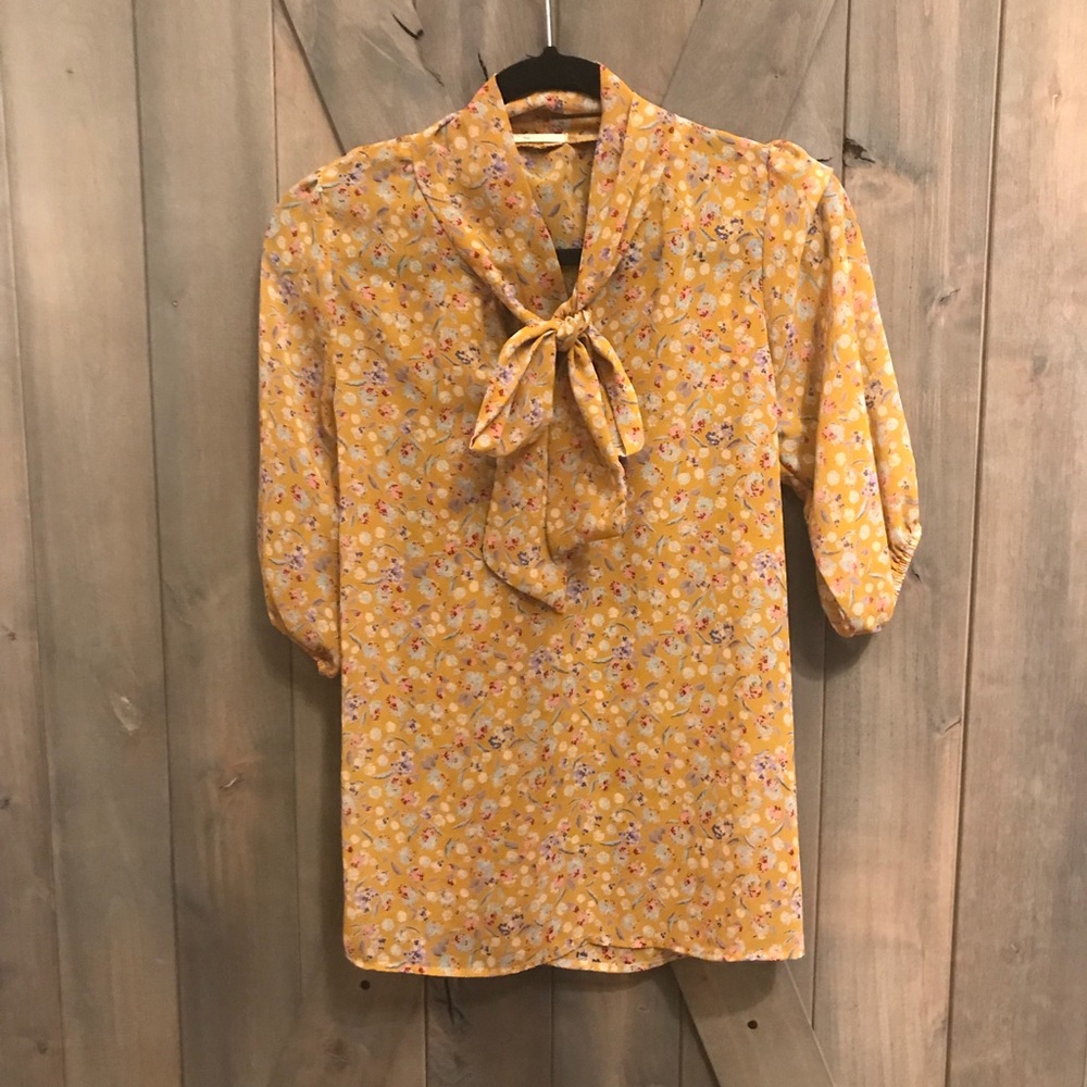 MODCLOTH Tie Neck Blouse